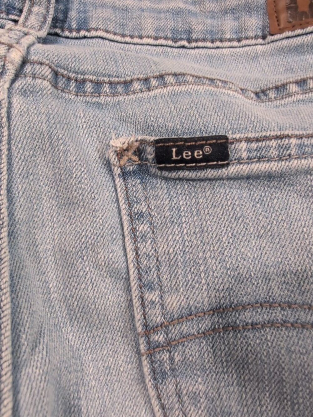 Lee Pants Women's 32x27 Light Blue Straight Leg Jeans Solid Pocketed - Picture 10 of 12